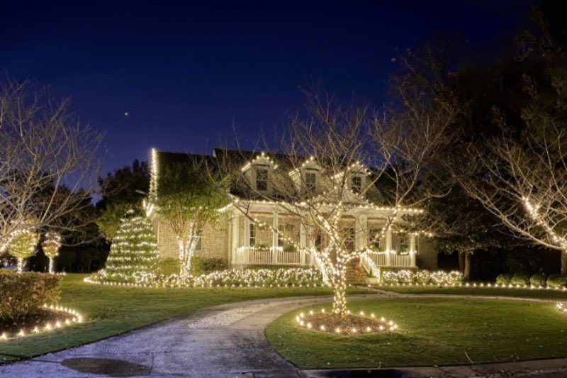 Christmas light installation